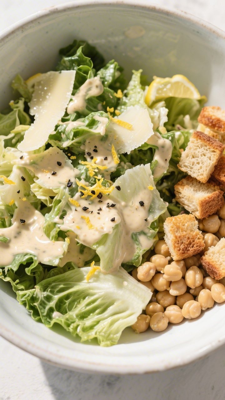Tasty top view: Overhead shot of a large mixing bowl of chopped, thoroughly dried romaine being gent